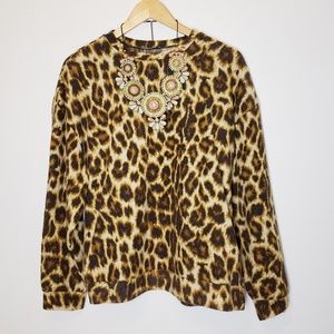 Zara Leopard Print Sweater